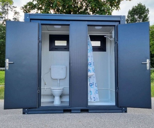 [WC-BR.20x2.21x2.35m] Cabine WC + Douche (WC-BR) 1.20 x 2.21 x 2.35 m (h)